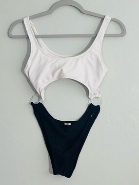 Forever 21 cutout color block monokini S